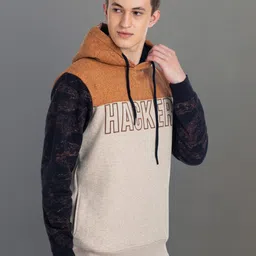 AXMANN Colourblocked Hooded Fleece Pullover Sweatshirt image 5