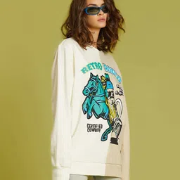 Bonkers Corner Graphic Printed Cotton Sweatshirt image 2