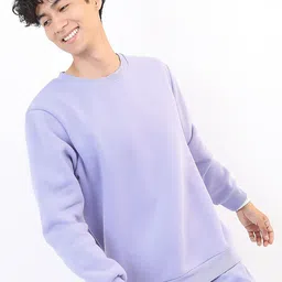 HIGHLANDER Men Lavender Pullover Sweatshirt image 3