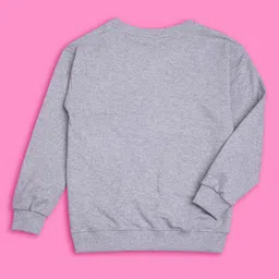 NUSYL Girls Typography Printed Oversized Sweatshirt image 3
