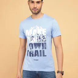 Wrangler Typography Printed Round Neck Cotton Regular T-shirt image 3