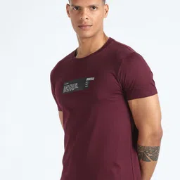 Flying Machine Typography Printed Slim Fit Cotton T-shirt image 2