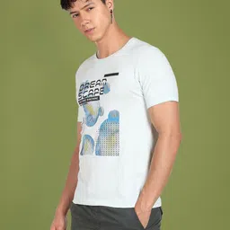 Flying Machine Men Printed Applique Slim Fit T-shirt image 3