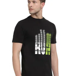 PROTEENS Men Black & White Typography Printed Cotton T-shirt image 5