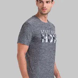 Parx Men Grey Printed T-shirt image 3
