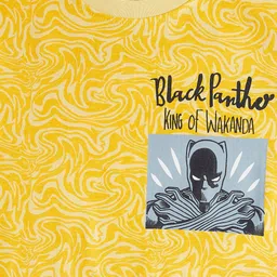 Pantaloons Junior Boys Black Panther Printed Cotton T-shirt image 4