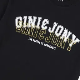 Gini and Jony Boys Typography Printed Applique T-shirt image 3