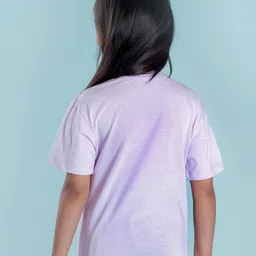 NUSYL Girls Typography Printed Drop-Shoulder Sleeves Longline Oversized T-shirt image 3