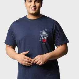 Bewakoof Plus Size Graphic Printed Round Neck Short Sleeves Cotton T-shirt image 3