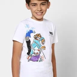 Jack & Jones Boys White Kung Fu Panda Printed T-shirt image 2