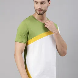 Joven Men Multicoloured Colourblocked T-shirt image 5