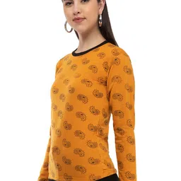 IndiWeaves Ethnic Printed Regular Fit Round Neck Wool T-Shirt image 5