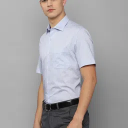 Louis Philippe Men Blue Regular Fit Casual Shirt image 3