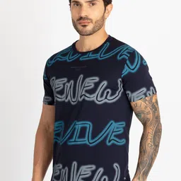 Status Quo Men Typography Printed Pure Cotton Cut Outs T-shirt image 3