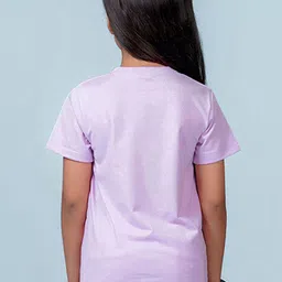 NUSYL Girls Graphic Printed Round Neck Short Sleeves T-shirt image 3