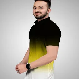 Bought First Premium Regular Fit Ombre Effect Spread Collar Casual Shirt image 3