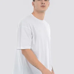 ONEWAY Unisex Solid Cotton Oversized T-Shirt image 5