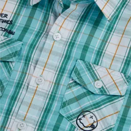 Gini and Jony Boys Spread Collar Checked Cotton Shirt image 4