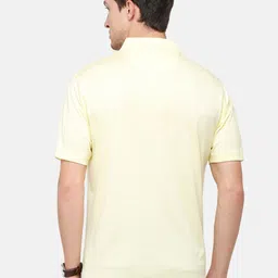 Classic Polo Men Yellow Polo Collar Pockets T-shirt image 4