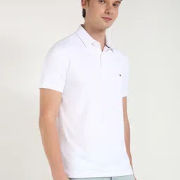 Tommy Hilfiger Men Solid Polo Collar Cotton T-shirt image 2
