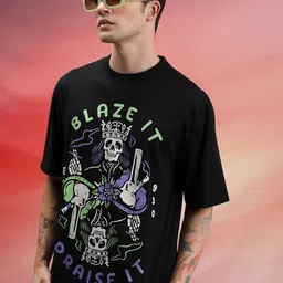 HIGHLANDER Unisex Oversized Graphic Printed Drop Shoulder Sleeves Casual T-shirt-picture-12