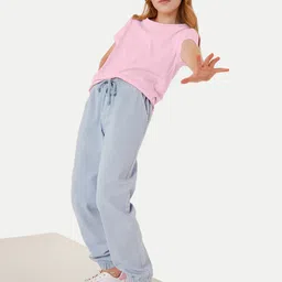 BAESD Girls Round Neck Short Sleeves Cotton T-shirt image 4