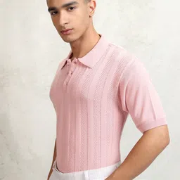 Highlander Men Textured Polo Collar Tshirt image 4