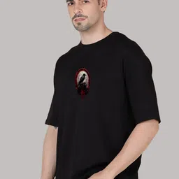 Elibolz Graphic Printed Oversized Cotton T-shirt image 4