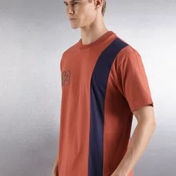 Breakbounce Varsity Colourblocked Round Neck Short Sleeves Cotton T-shirt image 5