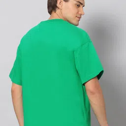 Besick Men Typography Printed Drop Shoulder Sleeves Oversized T-shirt image 2