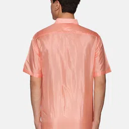 Sethukrishna Men Peach-Coloured Standard Casual Shirt image 4