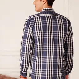 DENNISON Smart Tartan Checked Button-Down Collar Cotton Casual Shirt image 2