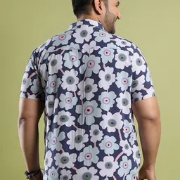 Instafab Plus Classic Fit Floral Block Printed Casual Shirt image 4
