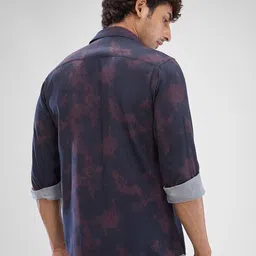 SPYKAR Men Abstract Printed Spread Collar Slim Fit Casual Shirt image 4