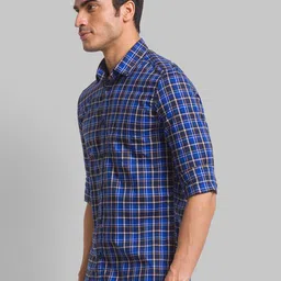 Parx Slim Fit Tartan Checked Pure Cotton Casual Shirt image 4