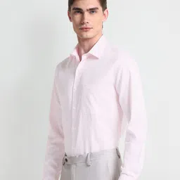 Arrow Geometric Self Design Spread Collar Long Sleeves Pure Cotton Formal Shirt image 3