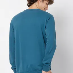 Mufti Printed Slim Fit Full Sleeves Pure Cotton Sweatshirt image 4