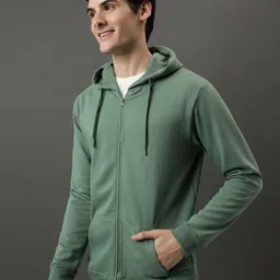 ADRO Hooded Cotton Front-Open Sweatshirt image 2