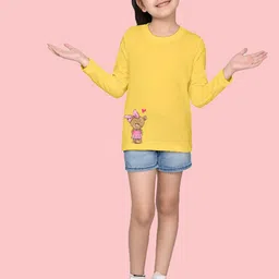 NUSYL Girls Graphic Printed T-shirt image 4