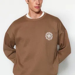 Trendyol Typography Printed Pure Cotton Pullover image 4