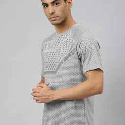 Alcis Men Heather Anti-Static Slim-Fit Round Neck Distance Running T-Shirt image 5