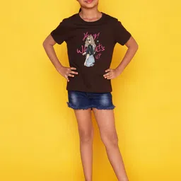 NUSYL Girls Graphic Printed Round Neck Casual T-shirt image 4