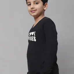 Friskers Boys Typography Printed V-Neck Pure Cotton T-shirt image 5