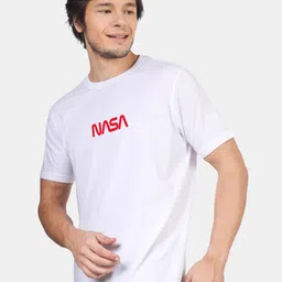 Greylongg Round Neck Short Sleeves Typographic Printed Regular Fit T-shirt image 5