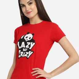 Fabflee Typography Printed Cotton T-shirt image 5