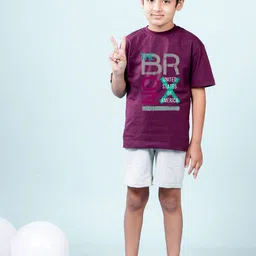 NUSYL Boys Typography Printed Round Neck Oversized T-shirt image 2