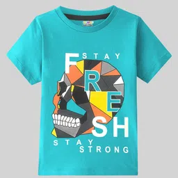 KUCHIPOO Kids Pack Of 5 Typography Printed T-shirts image 4