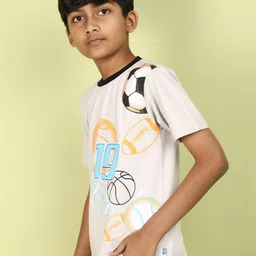 V-Mart Boys Graphic Printed Cotton T-shirt image 2