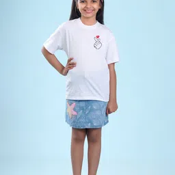 NUSYL Girls Graphic Printed Oversized T-shirt image 4