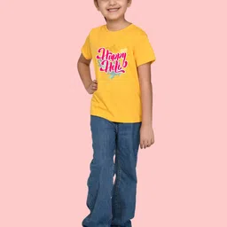 NUSYL Girls Holi Printed Cotton T-shirt image 4